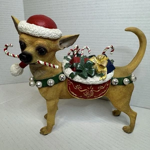 DANBURY MINT CHRISTMAS CHIHUAHUA SANTA DOG PUPPY FIGURE RARE - Slight Damage - Picture 1 of 18