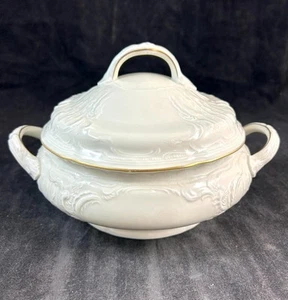 Rosenthal Gold Band Sanssouci Round Covered Vegetable Bowl Gold Trim Handles - Picture 1 of 10