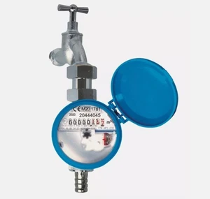Garten Zapfhahnzähler Wasserzähler 1/2" 110mm Eichung 2022 Wasseruhr frostsicher - Bild 1 von 1