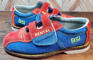 BSI Leather Bowling Shoes/ Kids Size 12 Blue/Red/Green/Yellow - Picture 1 of 11
