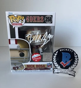 Juguetes Fugitivos Firmados por Nick Bosa San Francisco 49ers Funko Pop NFL BECKETT QR CERTIFICADO DE AUTENTICIDAD2 - Imagen 1 de 9