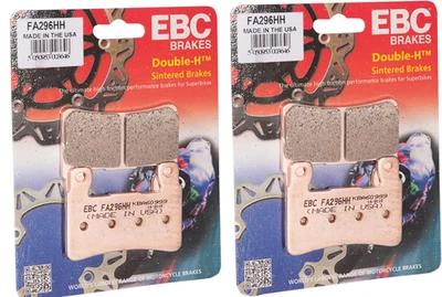 COPPIA PASTIGLIE EBC ANTE. FA296HH EBC per HONDA KAWASAKI HARLEY DAVIDSON HYOSUN - Immagine 1 di 3