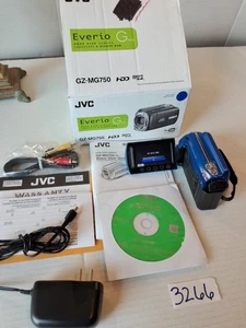 JVC Everio GZ-MG750AU Camcorder 45x Dynamic Zoom Blue Read Description  - Picture 1 of 10