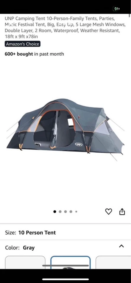 Tienda de campaña UNP para 10 personas, fiestas, tienda para festivales de música, grande, fácil Foto 1 de 1