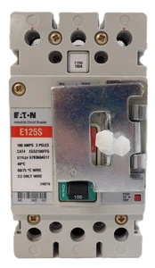 Eaton EGS3100FFG 3-Pole Industrial Circuit Breaker E125S Working - Picture 1 of 8
