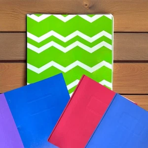 Carpeta de 3 anillos 1 pulgada 2 bolsillos cuaderno 2 bolsillos y 2 carpetas de bolsillo de 3 puntas - Imagen 1 de 8