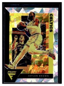 2020-21 Panini Flux Silver Cracked Ice Prizm #8 Jaylen Brown Fanatics