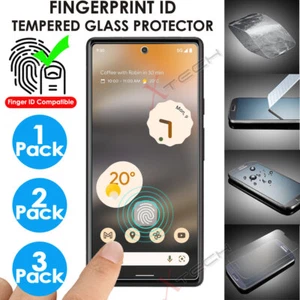 Per Google Pixel 6a, Pixel 7 VETRO TEMPERATO protezione schermo cover Finger ID OK - Foto 1 di 13