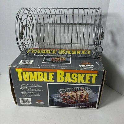 Piezas de parrilla certificadas cesta de tambor asador estante jaula 10"x6,5" redonda Foto 1 de 4