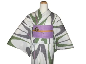 Unworn Womens Large Size Kansai Yamamoto Summer Yukata Kimono: Jun21X - Picture 1 of 5