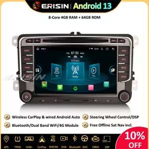 Android 13 Autoradio GPS CD FM For VW Passat Golf 5/6 Polo Tiguan Touran T5 SEAT - Imagen 1 de 22