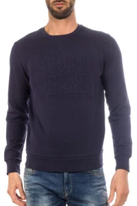 Armani Jeans AJ Sweatshirt Hoodie Man Blue 6X6M266JPAZ 1547 Sz.S MAKE OFFER - Picture 1 of 9