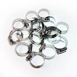 10Pcs Stainless Steel Drive Hose Clamps Worm Clips 2" to 2.75" (52-70 mm) - Foto 1 di 1