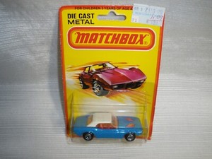 Matchbox Dodge Challenger #1 carded  blue red interior