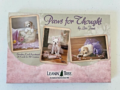 Leanin' Tree box 20 cards small cute dogs puppies NEW Leaning greeting assorted - Image 1 of 4