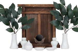 Japanese KAMIDANA Household Shinto Shrine with Accessories Japan Cypress Altar - Picture 1 of 10