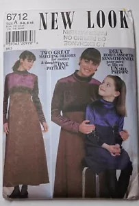 New Look 6712 - Adult & Child Pattern. Child 3- 8, Adult 8-16 - Sewing Pattern - Picture 1 of 2