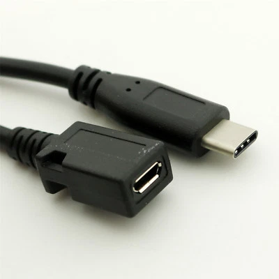 USB 3.1 Type C Type-C Male Connector to Micro USB 2.0 Female Data Adapter Cable - Image 1 of 4