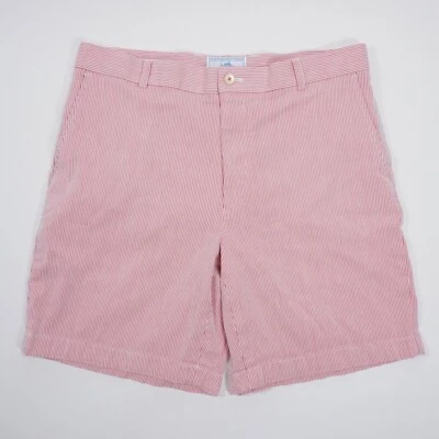Southern Tide Skipjack Flat Front Corded Shorts Mens 36 Red White Stripe Chino - Image 1 of 4