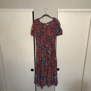 Sincerely Jules Red Size Large Maxi Short Sleeve Dress - Picture 1 of 11