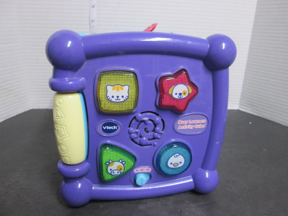 Vtech Busy Learning Activity Cube Purple, Sensory, Interactive, Educational Toy - Image 1 of 4