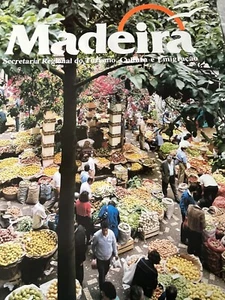 Vtg Madeira Portugal Outdoor Market Poster Fruits Vegetables Real Life 27” X 19” - Imagen 1 de 13
