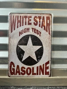 White Star High Test Benzin Blechschild 8 "x12" MEHR KAUFEN & BIS ZU 15 % SPAREN - Bild 1 von 1