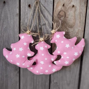 Design Stoff-Baumschmuck Weihnachtsbaum 3 tlg Weihnachten Baumschmuck Handarbeit - Bild 1 von 1