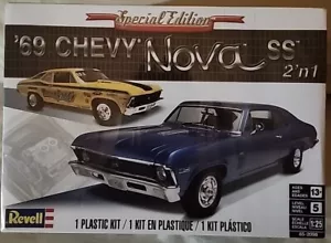 Revell 1969 Chevy Nova SS 2' n 1 1/25 Scale Plastic Model Car Kit 85-2098 - Picture 1 of 5