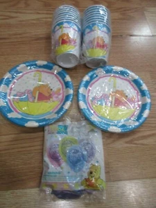 Winnie the Pooh Umbrella Baby Shower Multi-color Party Supplies 5pc Lot NOS - Picture 1 of 4