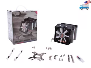 NUOVO ventilatore squalo silenzioso Evercool 2x 120 mm per LGA775 2011 1155 refrigeratore CPU universale - Foto 1 di 12