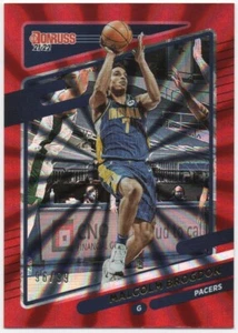 Malcolm Brogdon 2021-22 DONRUSS BASKETBALL Red Holo Laser #96/99 Pacers - Foto 1 di 2