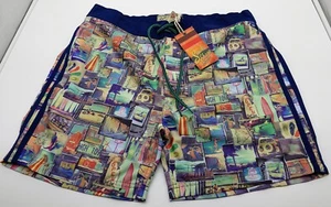 New South Shore Apparel California 75 Mens Surf Swim Estate Blue Shorts Size: L - Picture 1 of 5