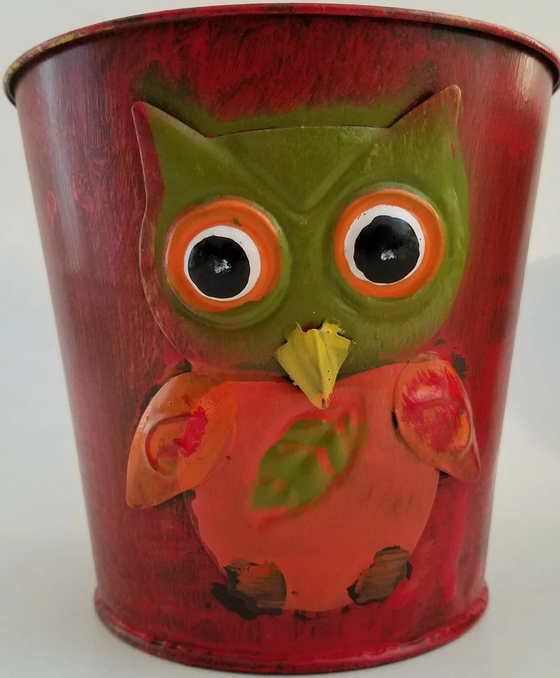 Macetas de otoño otoño cubos redondos pintados con emblemas 5,5”Dx5”H, selecciona: emblema Foto 1 de 1