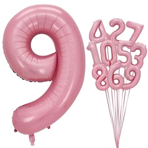 GINZU Tiffany Pink Number 9 Balloon Large Size 40 Inch Jumbo Digit Mylar Foil... - Picture 1 of 7