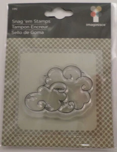 Imaginisce Cloud Sky Storm Rain Clear Cling Rubber Stamp - Picture 1 of 1