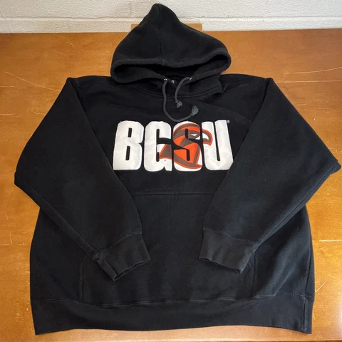 Bowling Green State Falcons Hoodie Mens Extra Large Black Long Sleeve Fleece Cover