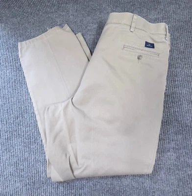 Dockers Chino Pants Mens 42 Khaki Stretch Waistband Classic Fit Pleated Cotton - Image 1 of 4