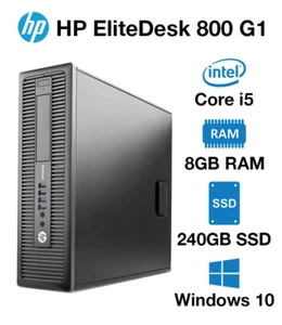 HP ProDesk 600 G1 SFF i5 4570 3.2GHz 8GB RAM 256GB SSD HDD DVDRW WIN 10 PRO - Picture 1 of 3