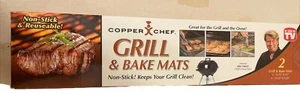 As Seen On TV Copper Chef Grill & Bake Mats, Pack of 2 Mats, FREE SHIPPING - Picture 1 of 1