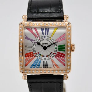 Franck Muller Master Square Rose Gold Color Dream Factory Diamonds 33mm 6002 MQZ - Picture 1 of 7