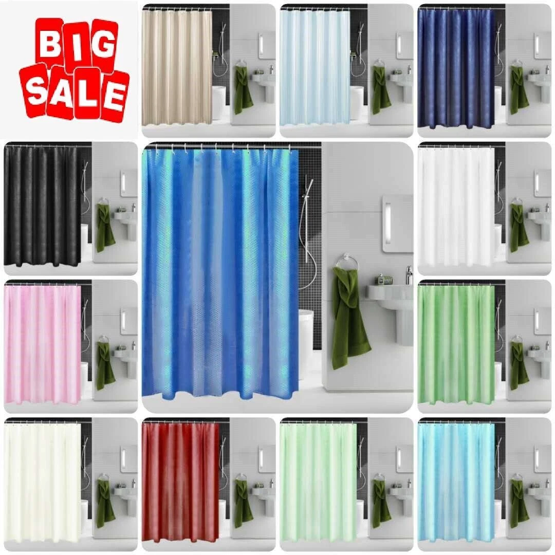KAIRA Pink Bow Shower Curtain – Waterproof Polyester, Cute Bathroom Decor With Hooks Included - View #2