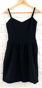 Petite robe noire Ralph Lauren 4 bretelles laine étiquette violette mini designer extensible