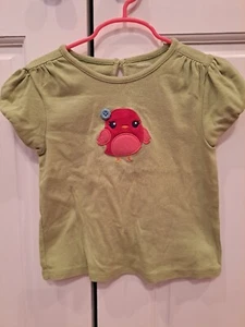 Gymboree Girls Size 5T Shirt Green With Bird EUC - Picture 1 of 2