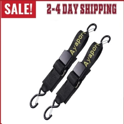 AYAPORT 2 Pack Heavy Duty Boat Tie Down Straps to Trailer Boat Transom Strap 4 Ft x 2 in