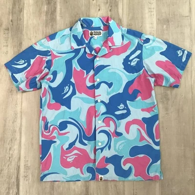 BAPE MARBLE camo aloha shirt A Bathing Ape Size M - Image 1 of 4