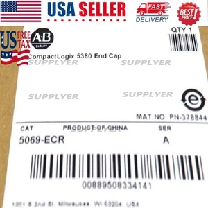 NEW Allen-Bradley 5069-ECR COMPACT LOGIX 5380 END CAP 5069ECR US Free Tax - Picture 1 of 6