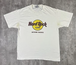 Vintage 90s Hard Rock Cafe Toronto T Shirt White size Large - Picture 1 of 13