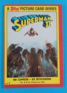 Tarjeta coleccionable de la película Topps Superman II 1980 #1 - Imagen 1 de 2