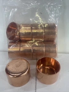 Mueller COPPER CAP 2" Sweat End Plumbing Fitting Lot of 10 - Picture 1 of 4